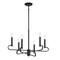 Designers Fountain Summit 6 Light Traditional  Matte Black with Chandelier For Dining Rooms D269C-6CH-MB - alternate 1